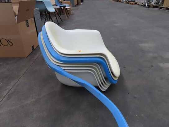 5 stk sæder VITRA EAMES