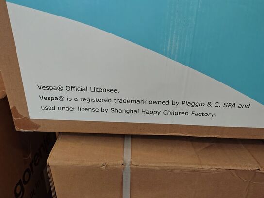 Legetøjsscooter, ubrugt. VESPA Hvid