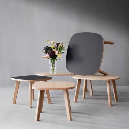 Hammel furniture one sofabord 60x60 sort laminat/eg(ubrugt)
