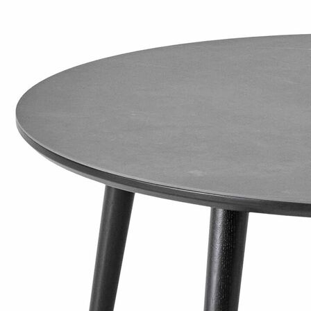 Hammel furniture batu sofabord ø90 grå keramik sort træ(ubrugt)