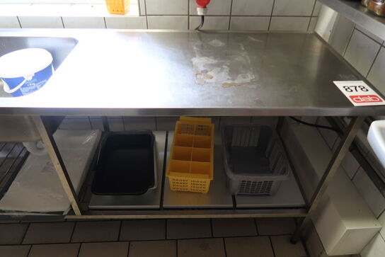 Rustfri stålbord med vask