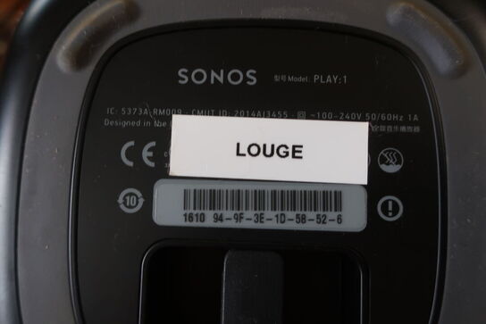 2 stk. SONOS PLAY 1 højttalere