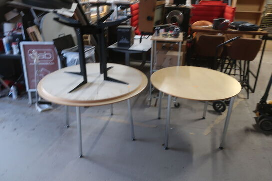 3 stk. kantineborde Ø100/Ø110/Ø120 cm
