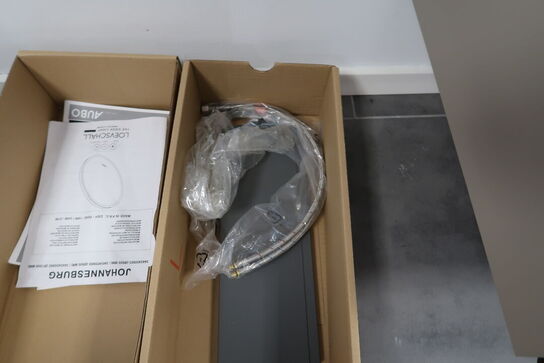 Badmøbel AUBO Oak Line, Chocoalte Sense, Varmgrå med armatur 