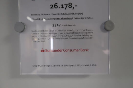 Badmøbel AUBO Oak Line, Chocoalte Sense, Varmgrå med armatur 