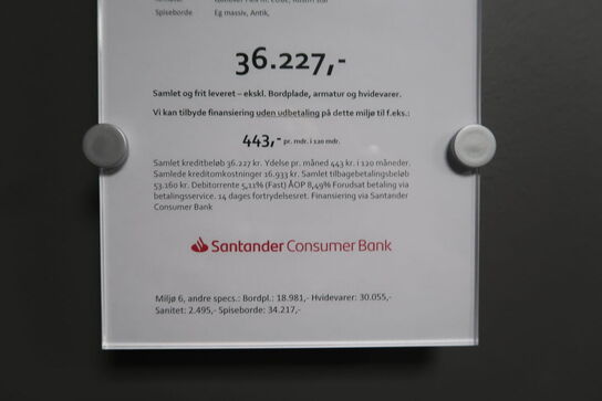 Køkken AUBO unik, Onyx (brugt) med armatur uden hårdehvidevarer