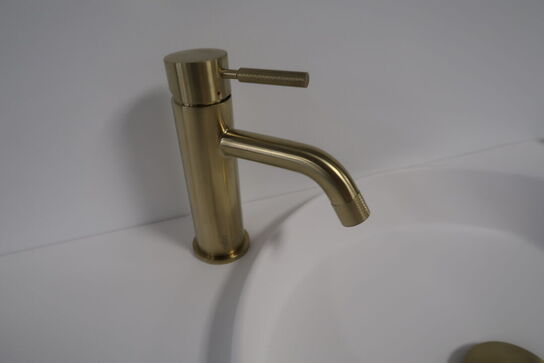 Badmøbel AUBO Oak Line, Chocoalte Sense, Varmgrå med armatur 