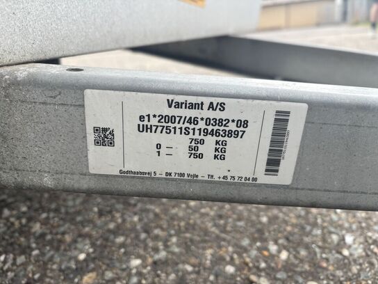 Trailer VA 0511S1 tidligere reg nr: DL7402