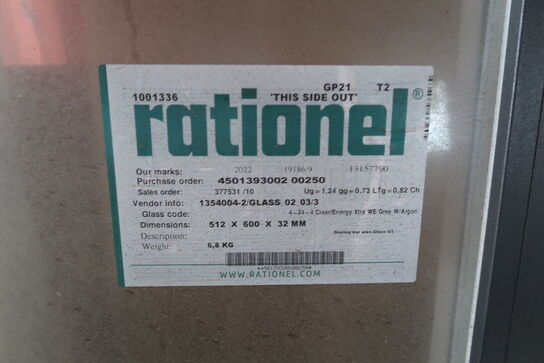 Rationel Dobbelt dør med karm - 148,7x214,5 cm 