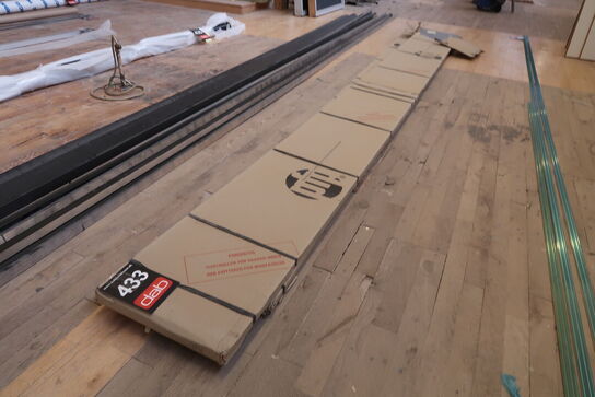 2 stk. Bundstykker, Granit laminat - 35x365 cm 