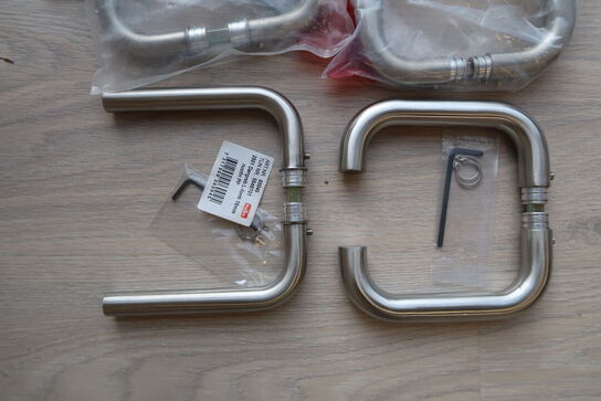 9 sæt Habo Dørgreb 16mm - Rustfri PP