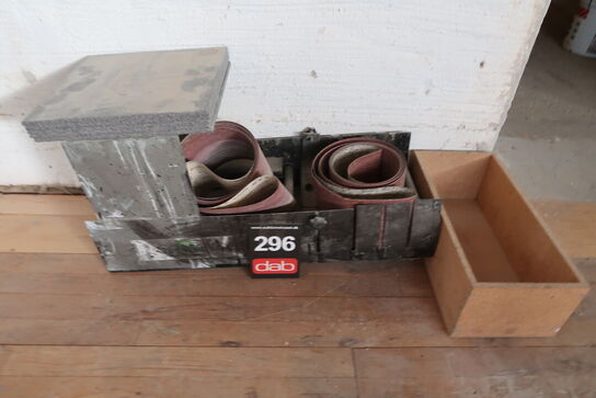 Diverse slibepapir til båndsliber 