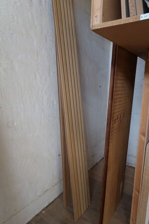 Diverse plader, træ m.m. 