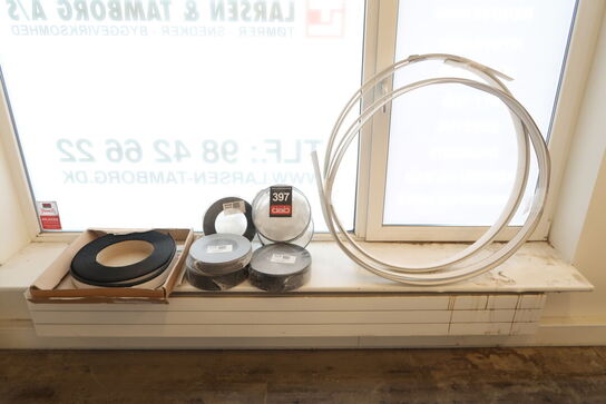 Diverse lister, rør tilbehør m.m. 