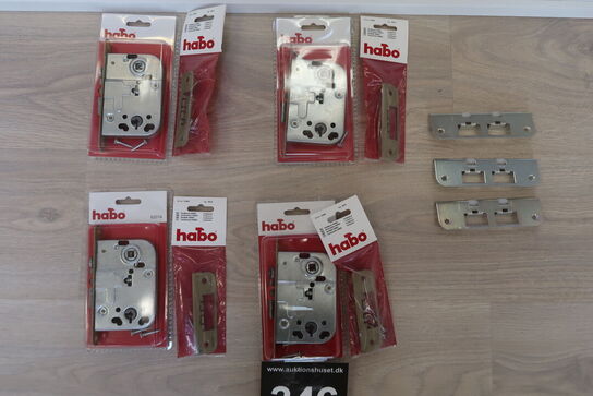 4 sæt Habo låsekasser med slutblik