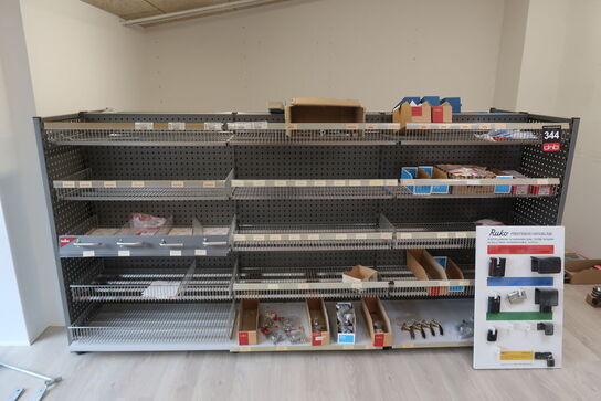 3 fags dobbelt salgsreol INKL. indhold 