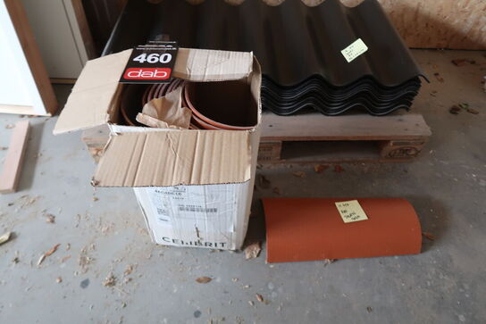 11 stk. Rød tagryg sten 120319