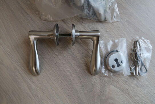 4 sæt Habo Dørgreb A342 - Rustfrit stål