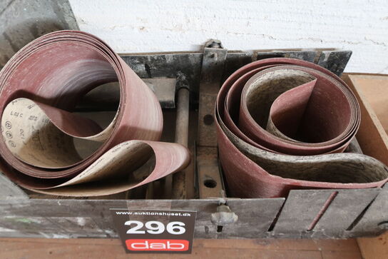 Diverse slibepapir til båndsliber 