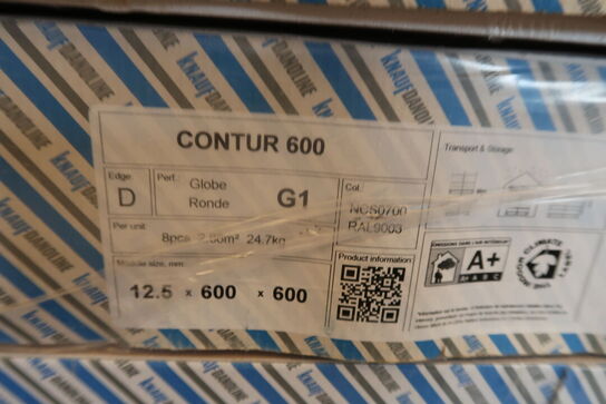 210,24 m2 Knauf Danoline - Contur 600 akustikplader i gips - i alt 73 pk. 