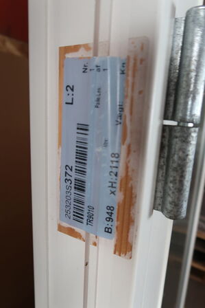 Terrassedør med karm - 95x211,5 cm 