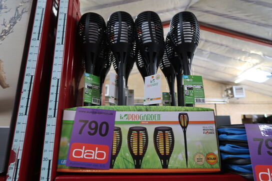 12 stk. Solar LED havefakkel H58 cm