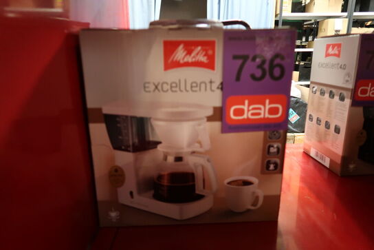 Melitta Excellent 4.0 kaffemaskine hvid 10 kopper