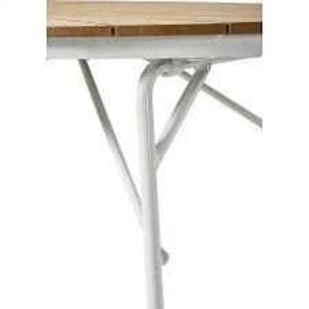 Kerteminde teak - nonwood havebord 180x90 cm, hvidt stel 