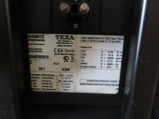 4 Gas test TEXA GASBOX AUTOPOWER