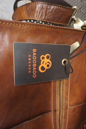 Brun lædertaske BAOOBAOO 