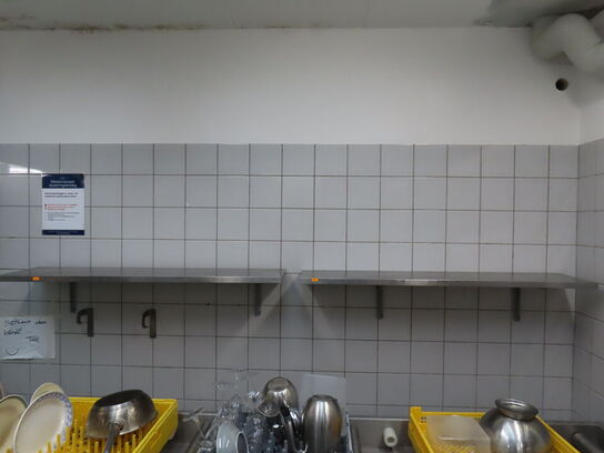 3 stk. Rustfri stålhylder