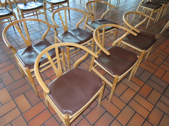 6 stk. Y-stole HANS J. WEGNER CH24 med hynder