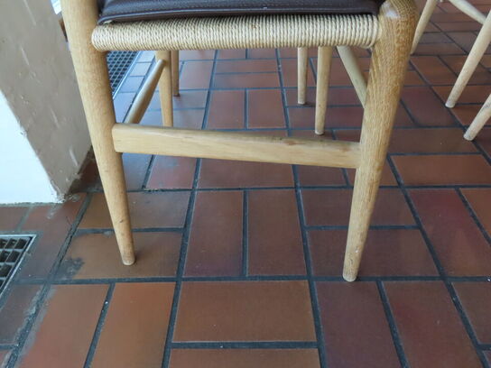 6 stk. Y-stole HANS J. WEGNER CH24 med hynder