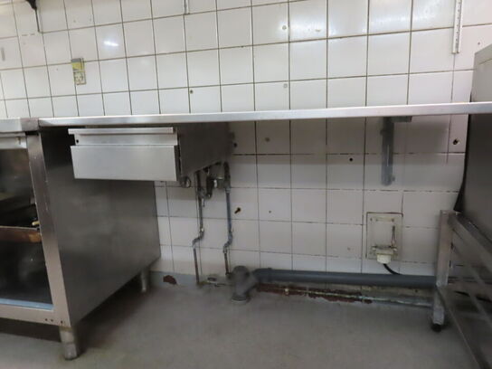 Vægmonteret køkkenbord i rustfrit stål