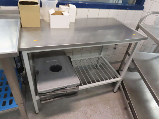 Køkkenbord i rustfrit stål (uden indhold)