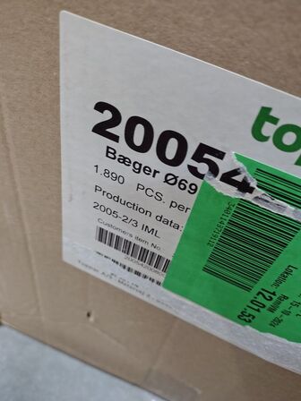 Kasse med Toppac bægere 155 ml.