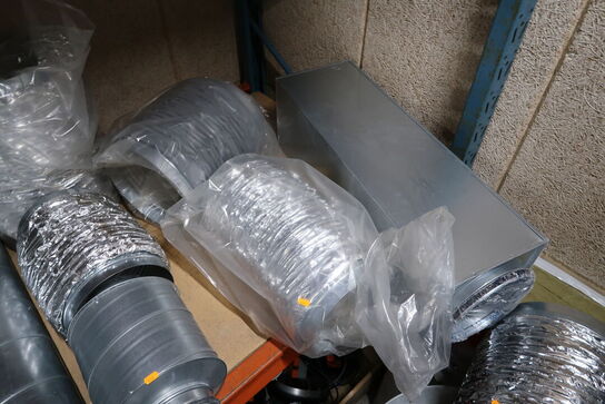 Div. Ventilationsdele samt palle med flexslanger