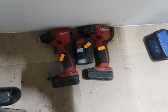 2 stk. akku håndværktøj HILTI SID 2-A12 med 3 stk. batterier