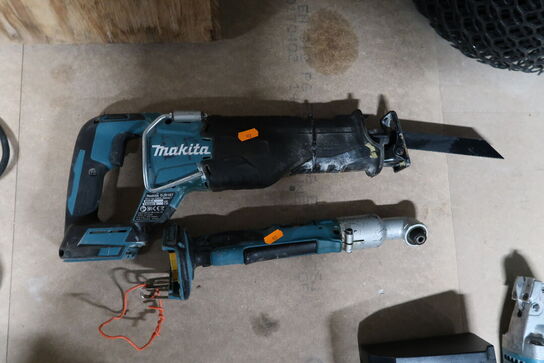 2 stk. akku håndværktøj MAKITA DJR187 m.fl.