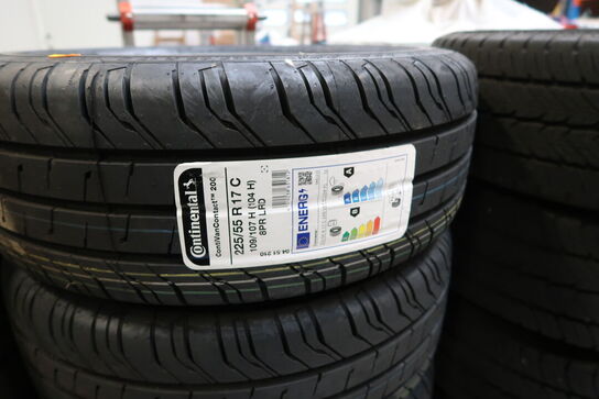 4 stk. fælge med dæk CONTINENTAL 255/55 R 17 C