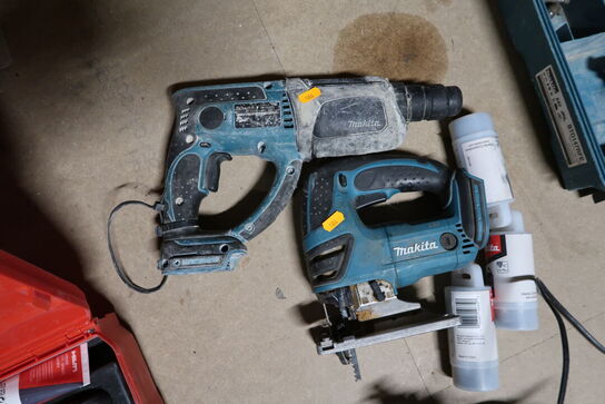 2 stk. akku håndværktøj MAKITA DHR202 m.fl.