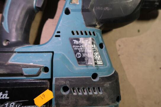 2 stk. akku håndværktøj MAKITA DHR243, DJR188 med 2 stk. batterier