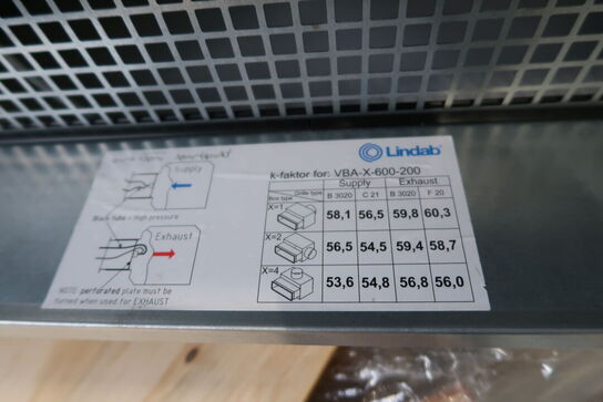 Trykfordelingsboks LINDAB VBX-X-600-200 m.m.