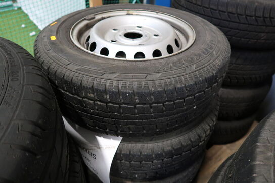 4 stk. fælge med dæk HANKOOK 195/70 R 15 C