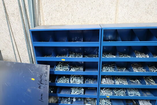 3 stk. sortimentsreoler med indhold samt div. Jern m.m.