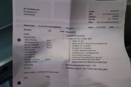 Trykfordelingsboks LINDAB VBX-X-600-200 m.m.