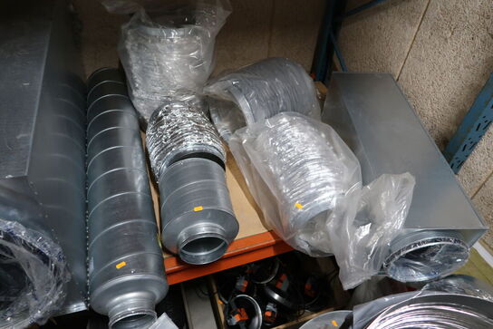 Div. Ventilationsdele samt palle med flexslanger
