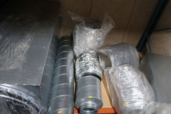 Div. Ventilationsdele samt palle med flexslanger