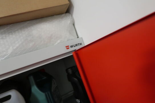 Stålskab WÜRTH med div. Plejemidler