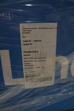 Palle med ventilationsenhed LINDAB